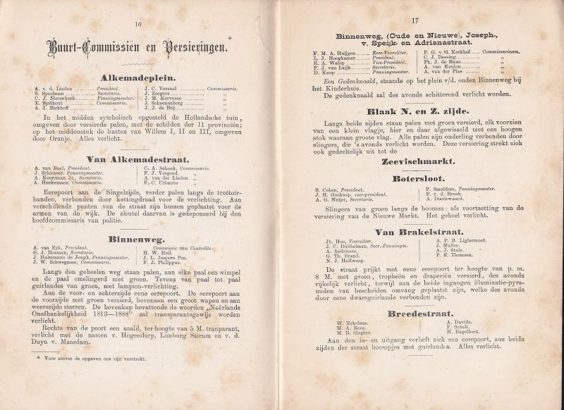  - Officieele Feestwijzer bij de viering te Rotterdam den 17 november 1888 van Neerlands 75-jarig Onafhankelijk Bestaan