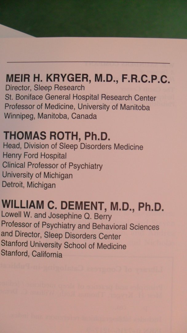 Kryger Roth Dement - Principles and Practice of Sleep Medicine