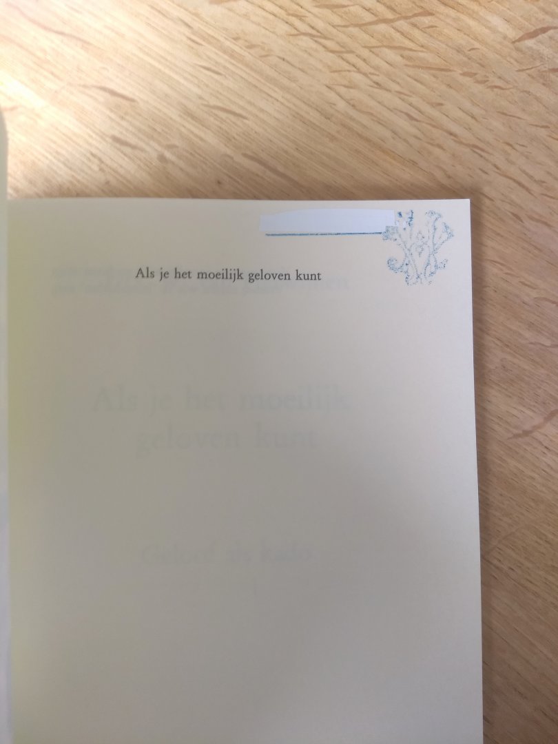 Herwijnen, W. van - ALS JE HET MOEILIJK GELOVEN KUNT