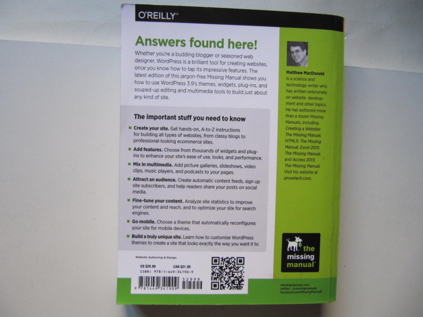 MacDonald, Matthew - WordPress / The Missing Manual