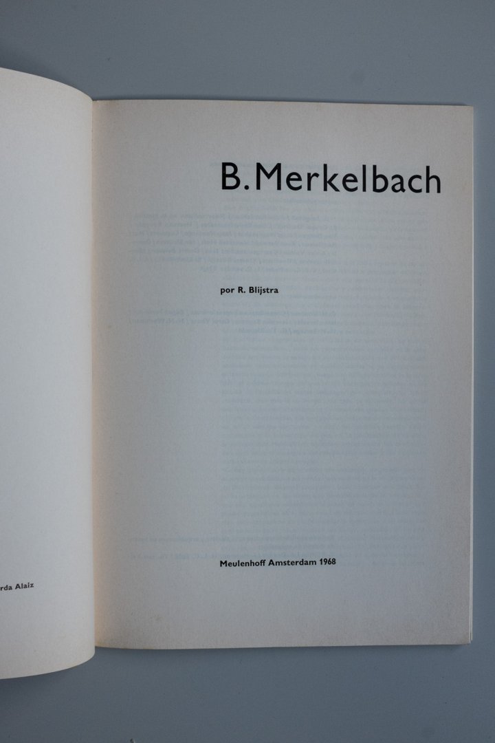 Blijstra, R. - Merkelbach, B. - B. Merkelbach - Arte plástico y arquitectura en Holanda