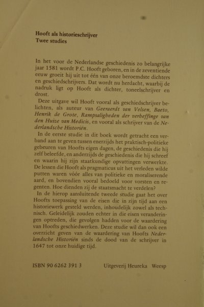 Groenveld, S. - Hooft Als Historieschrijver  , twee studies