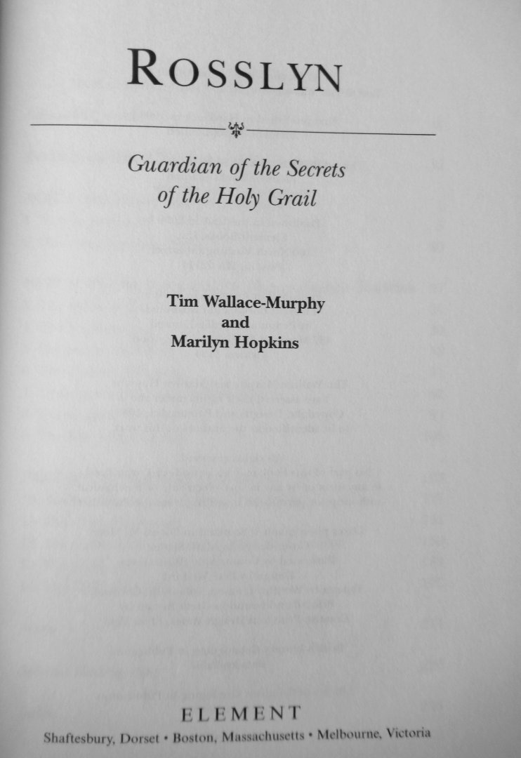 Wallace-Murphy, Tim - Hopkins, Marilyn - Rosslyn. Guardian of the secrets of the holy grail