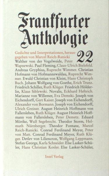 Reich-Ranicki, Marcel (Herausg.). - Frankfurter Anthologie 22. Gedichten und Interpretationen