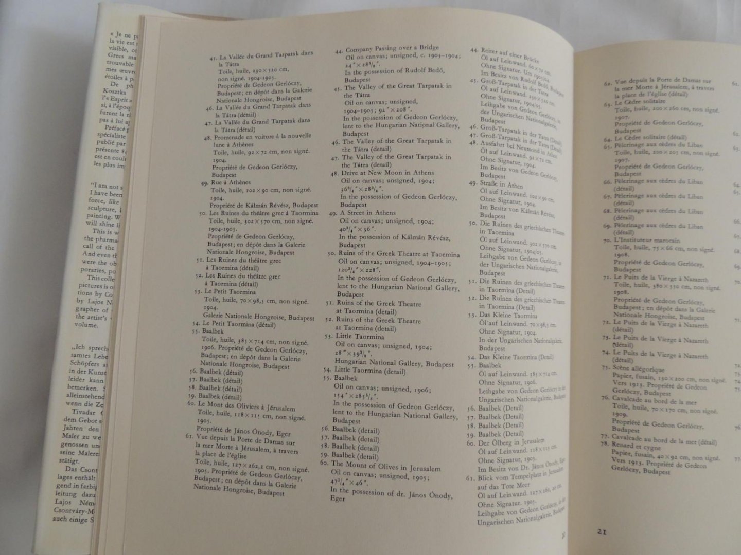 NÉMETH, LAJOS (INTRODUCTION, SECTION OF PAINTINGS AND TEXT)  nemeth nemet -     Tivadar Csontváry Kosztka - maurice elliott - irene kolbe / istvan petras - Csontvary Kosztka Tivadar