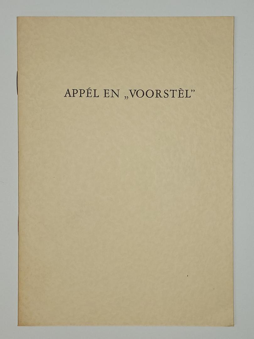 Brink, ds. W.C. van den (e.a.) - Appel en "Voorstel"