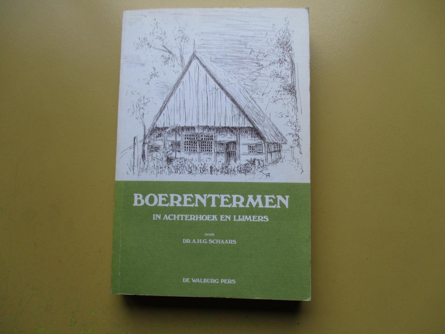 Schaars, Dr. A. H. G. - Boerentermen in Achterhoek en Lijmers/ druk 1