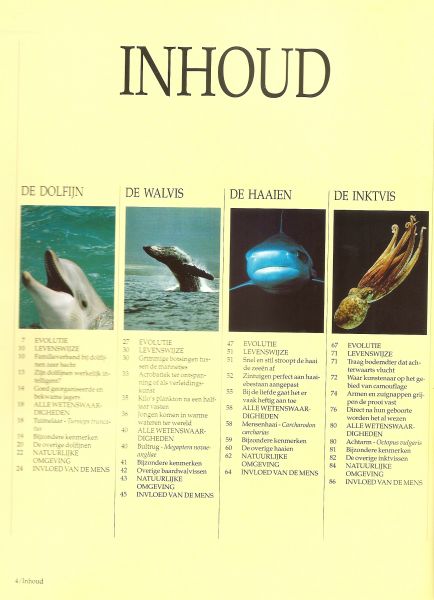 Honders, J .. Zuidermeer en de redactie The Reader's Digest met medewerking van A. Wapenaar - Zeeen en Oceanen .. Inhoud : Dolfijn - Walvis - Haaien - Inktvis - Paling - Koralen - Orka - Kwallen  .. Uit de serie: Dieren in het wild