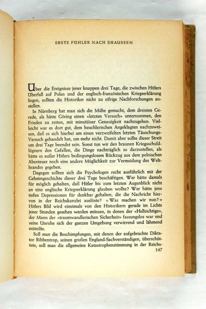 Gisevius, Hans Bernd - Bis zum bittern ende. II Band: Vom Muncher Abkommen zum 20 juli 1944. (2 foto's)
