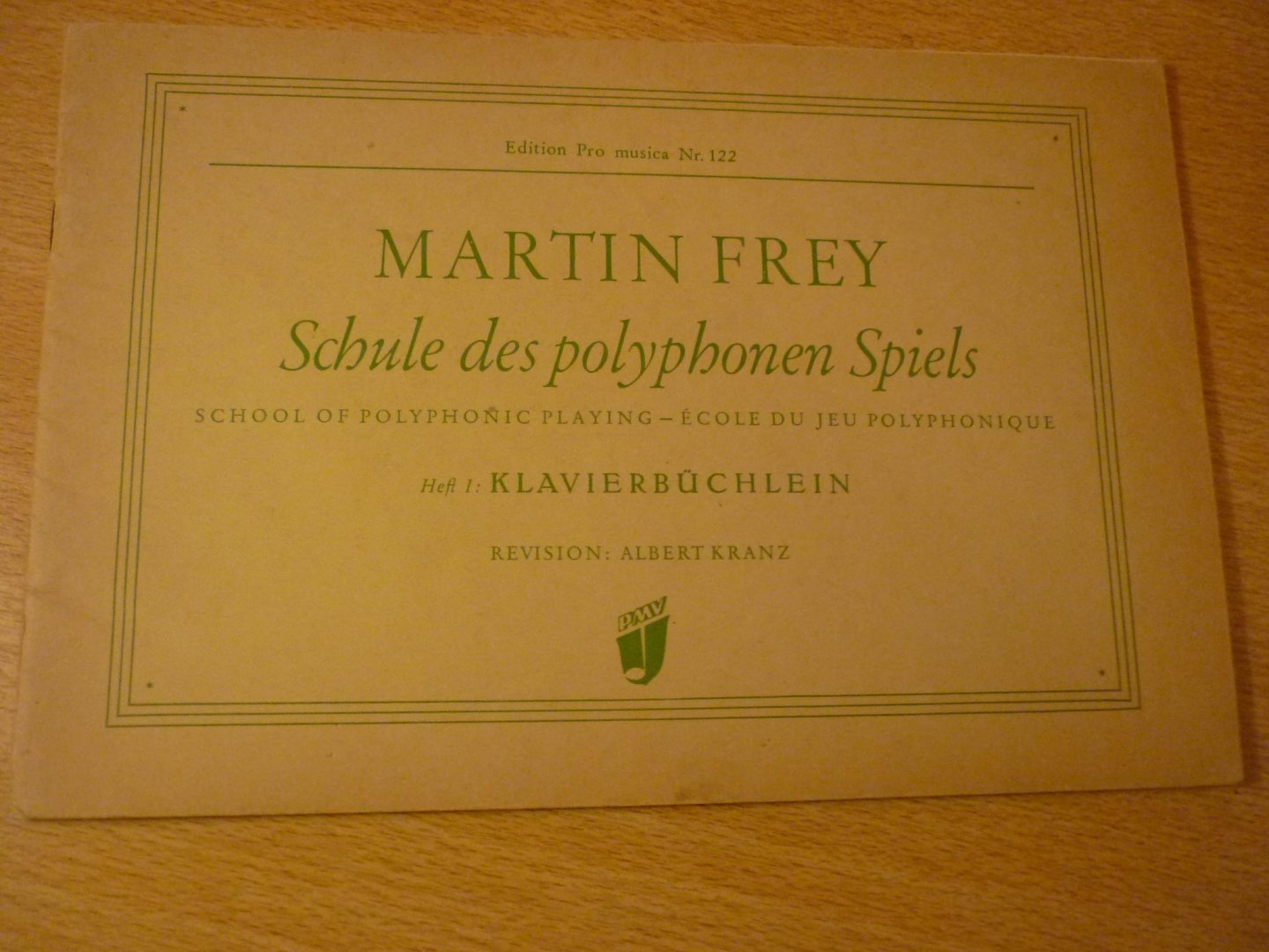 Frey; Martin - Schule des polyphonen Spiels - Helft I (Revision: Albert Kranz)