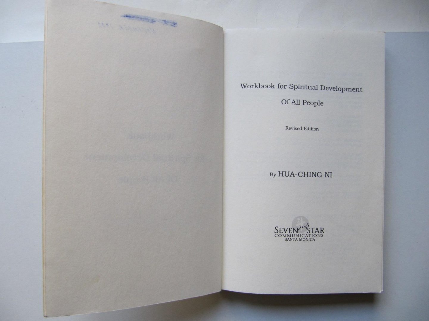 Hus-Ching Ni - Workbook for Spiritual Development of All People