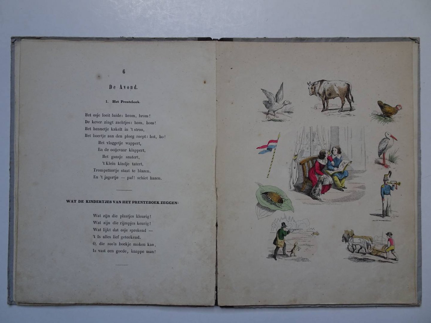 Bloemendal, A.C. - Het Lieve Boek, Waarin men vindt beschreven, En afgebeeld naar 't leven, Met fraai gekleurde Plaatjes, Al wat de kleine maatjes Kan leeren en vermaken, Met honderd andre zaken.