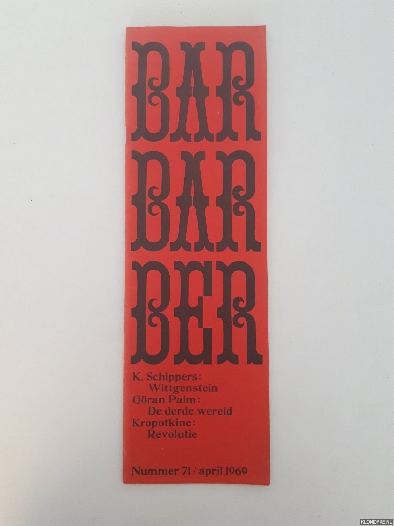 Bernlef, J. & G. Brands & K. Schippers (redactie) - Barbarber 71: Tijdschrift voor teksten