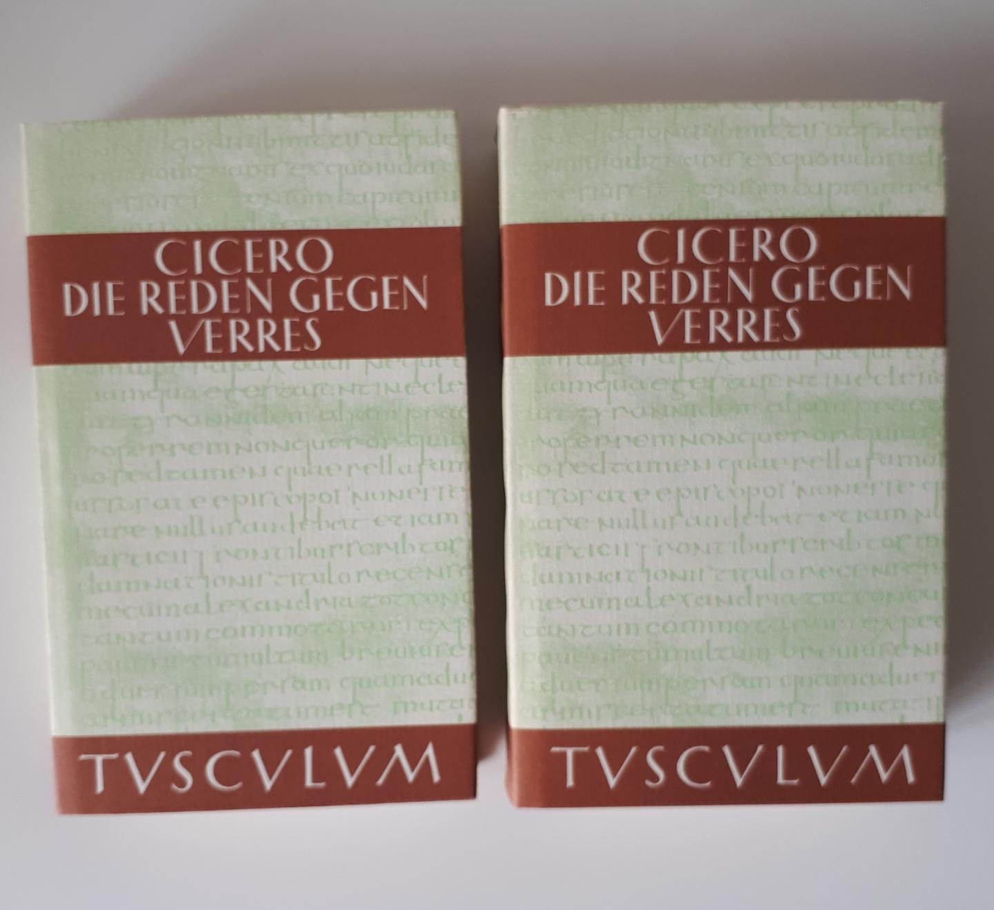 Cicero, Marcus Tullius - Die Reden gegen Verres, herausgegeben, übersetzt und erläutert von Manfred Fuhrmann; 2 Bände komplett