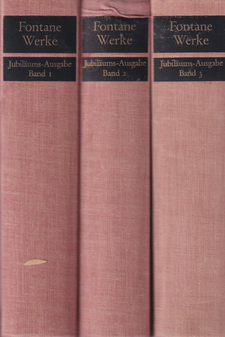 Fontane, Theodor - Werke in drei Bänden
