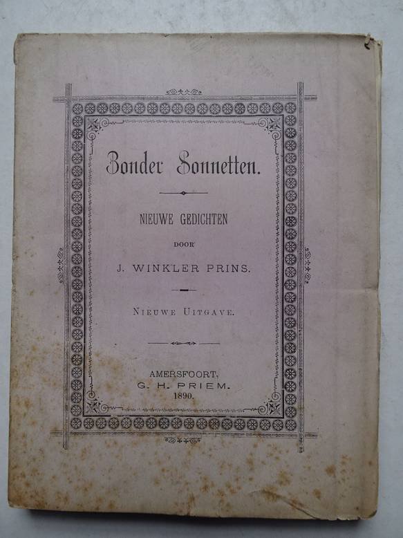Winkler Prins, J.. - Zonder Sonnetten. Nieuwe Gedichten.