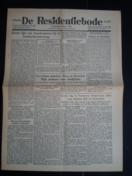Oorlogskrant - De Residentiebode, Den Haag