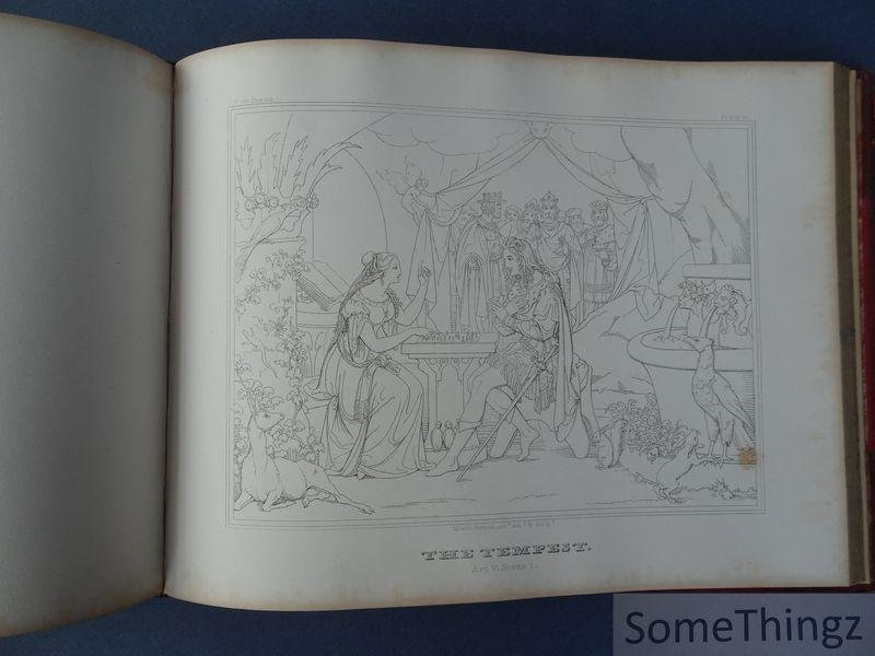 Retzsch, Moritz (ills.) /  C. A. Boettiger, Carl Borromaeus von Miltitz and Hermann Ulrici (text). - Outlines to Shakespeare's Dramatic Works. - Gallerie zu Shakspear's dramatischen Werken. In Umrissen erfunden und gestochen von Moritz Retzsch. Complete in one Volume. [German and English text.]