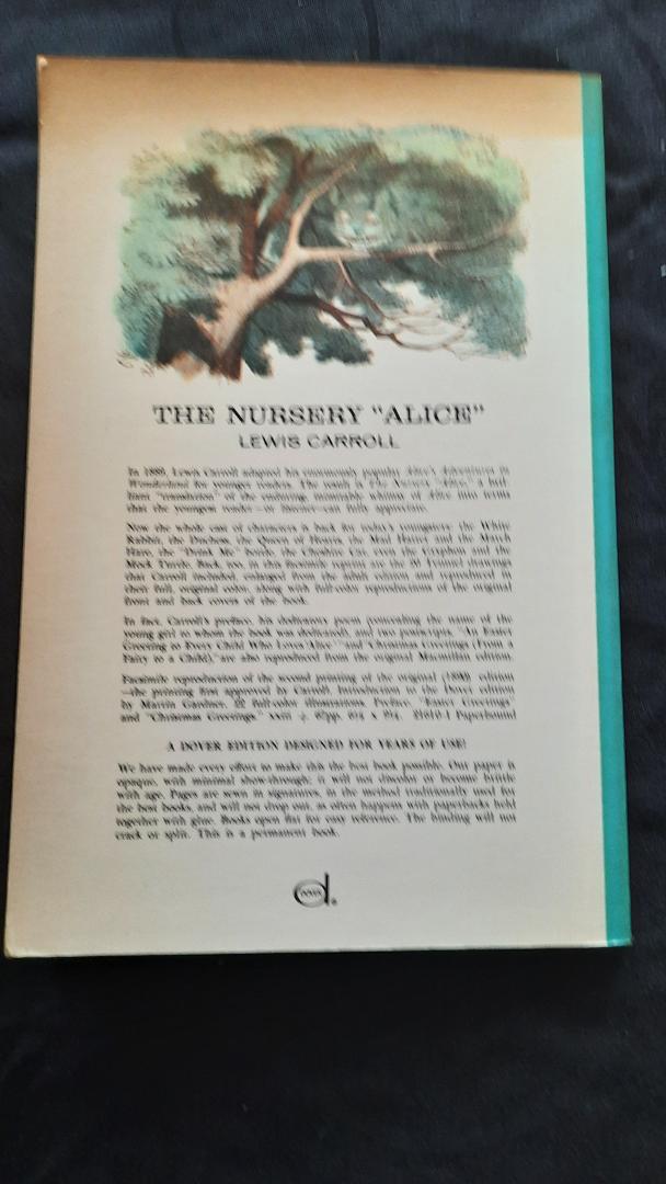 Carroll, Lewis - The Nursery Alice in Full Color, with a New Introduction by Martin Gardner