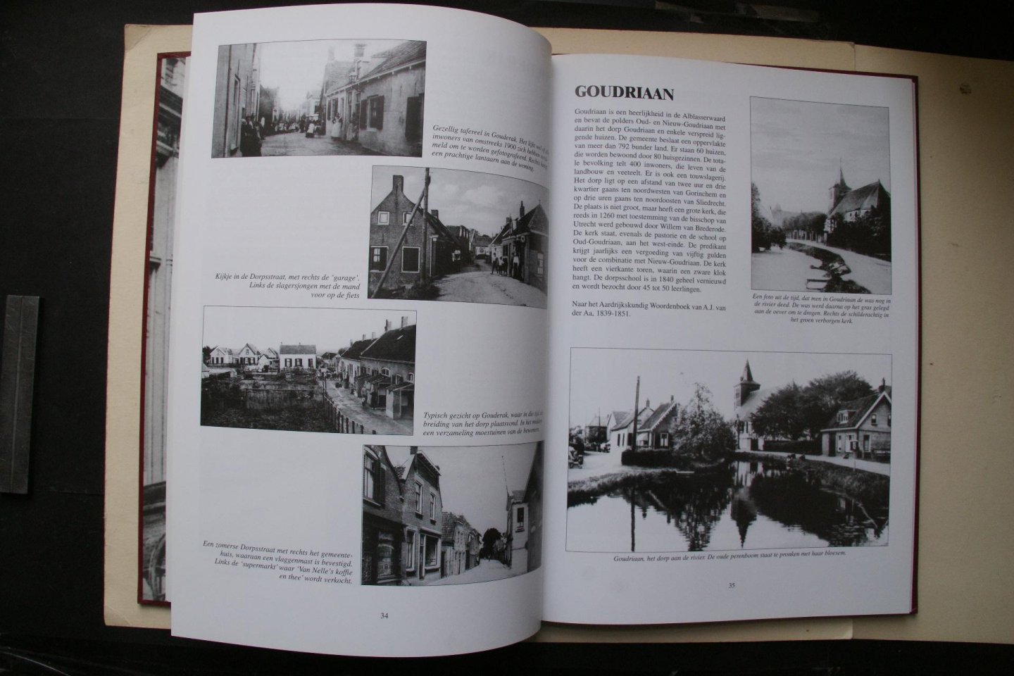 Aa, A.J. van der - aardrijkskundig woordenboek van A.J van der AA: Herinneringen aan Zuid-Holland tussen Merwede, Lek en Hollandse IJssel