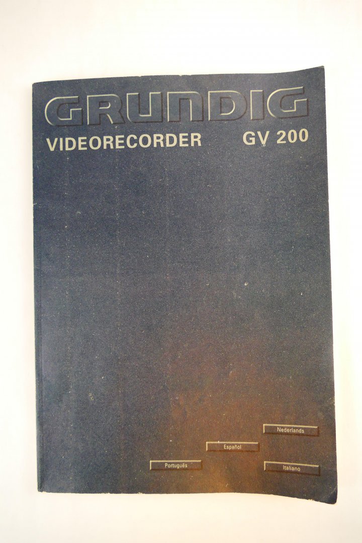 Diversen - Grundig videorecorder GV200 manual
