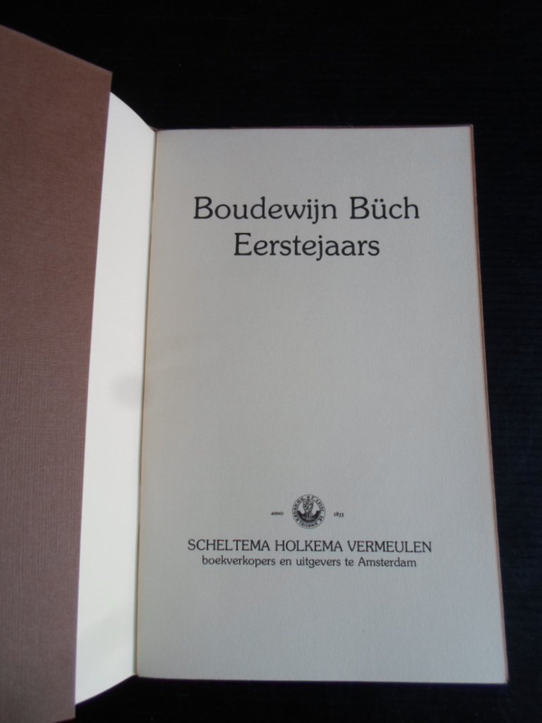 Büch, Boudewijn - Eerstejaars