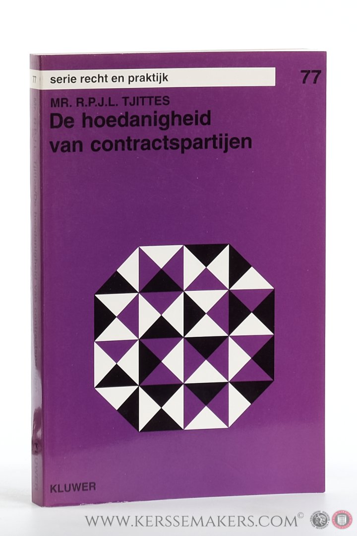 Tjittes, R.P.J.L. - De hoedanigheid van contractspartijen.
