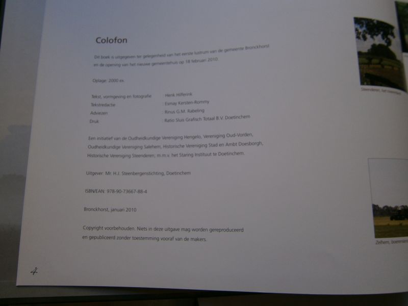 Hilferink, Henk - Gemeente Bronckhorst gedeeld verleden, gezamenlijke toekomst