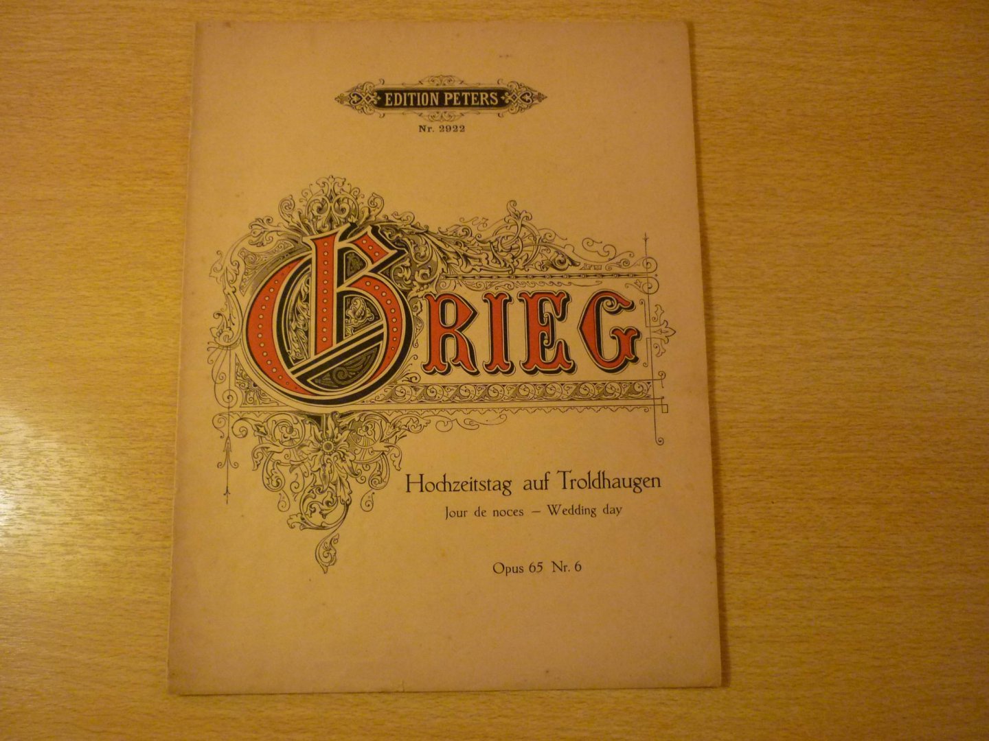 Grieg; Edvard (1843-1907) - Hochzeitstag auf Troldhaugen Op. 65, No. 6.; (Bryllupsdag på Troldhaugen.) Wedding-day at Troldhaugen.