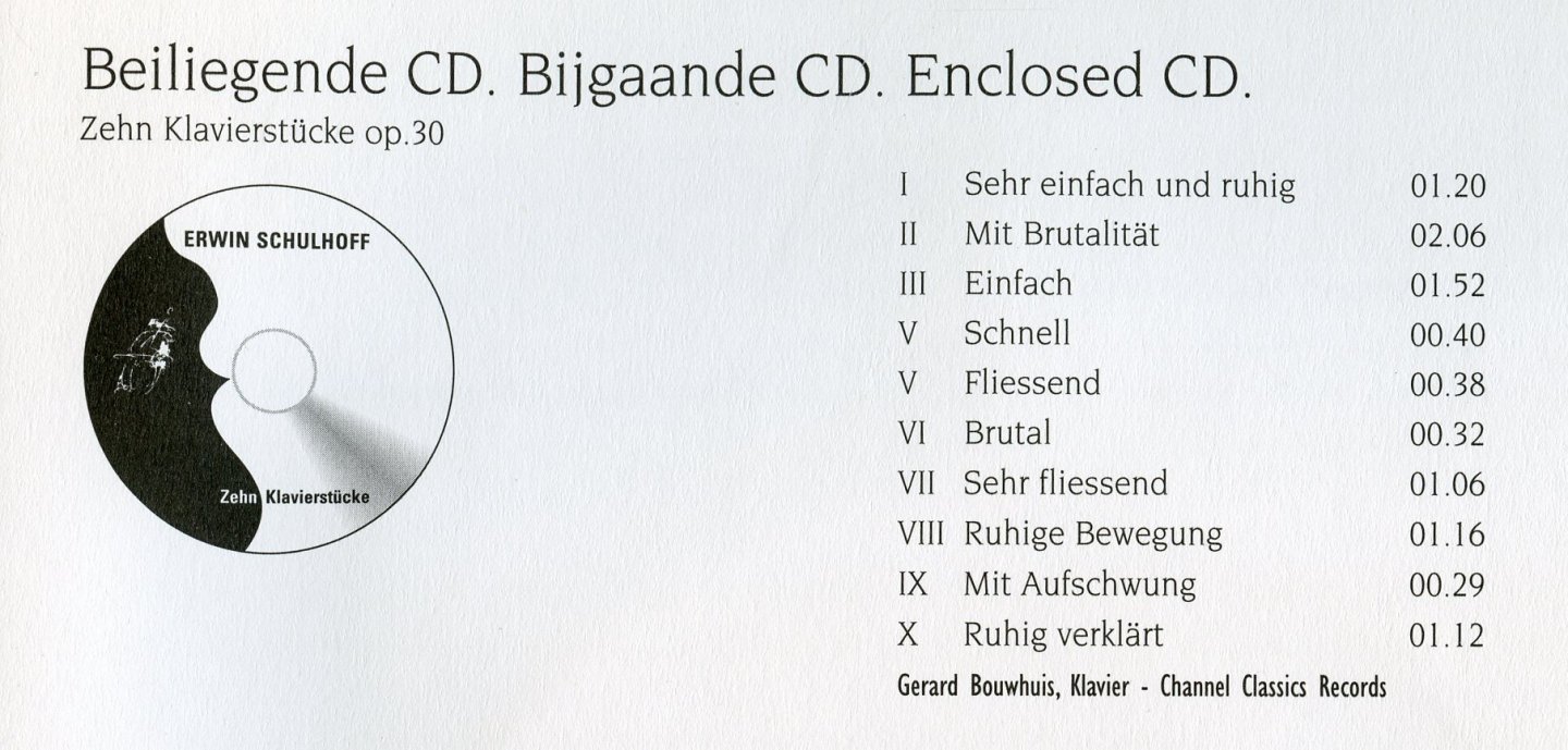 Griebel, Otto/ Schulhoff, Erwin - Otto Griebel/ Erwin Schulhoff: Zehn Themen. Originallithographien (Inklusiv CD)