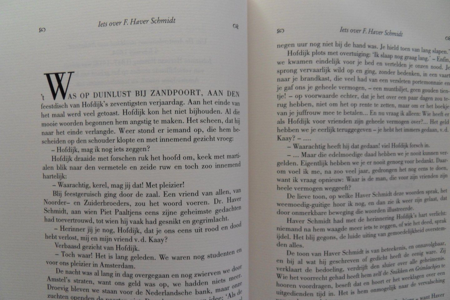 Rössing, J.H. - Iets over F. Haver Schmidt. [ Genummerd ex. 9 / 24 ].