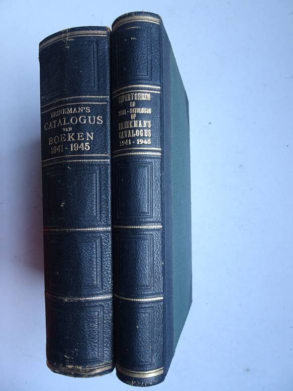 Lek, G.J. van der & Jong, Dirk de. - Brinkman's catalogus van boeken, die gedurende 1941 tot en met 1945 in Nederland en Vlaanderen zijn uitgegeven of herdrukt, benevens aanvullingen over voorafgaande jaren, opgaven betreffende overgegane fondsartikelen en in prijs gewijzigde boe...