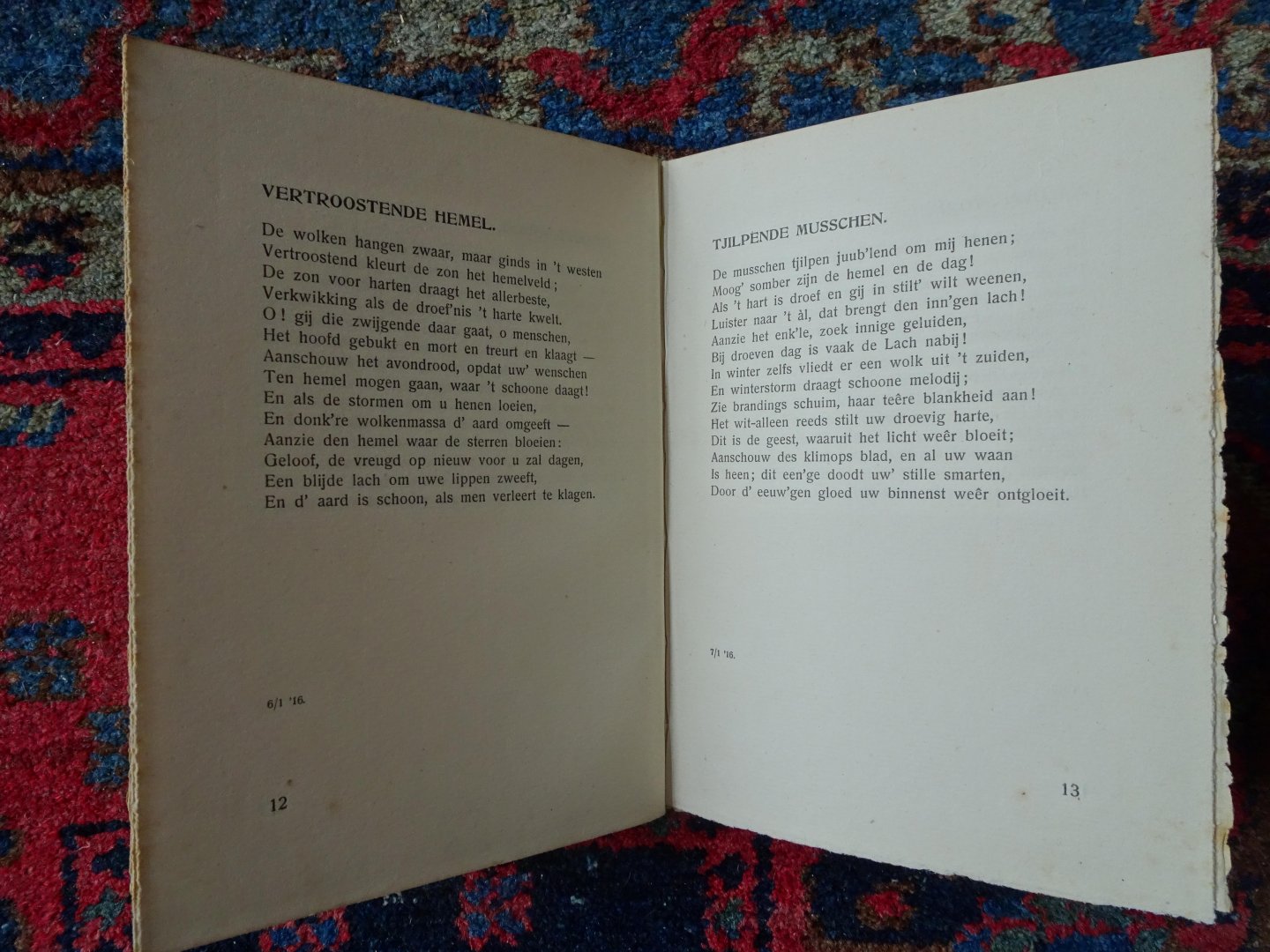 Haar, J.G. van der (ps. W. van Weide) - UIT MIJN DAGBOEK Gedichten I