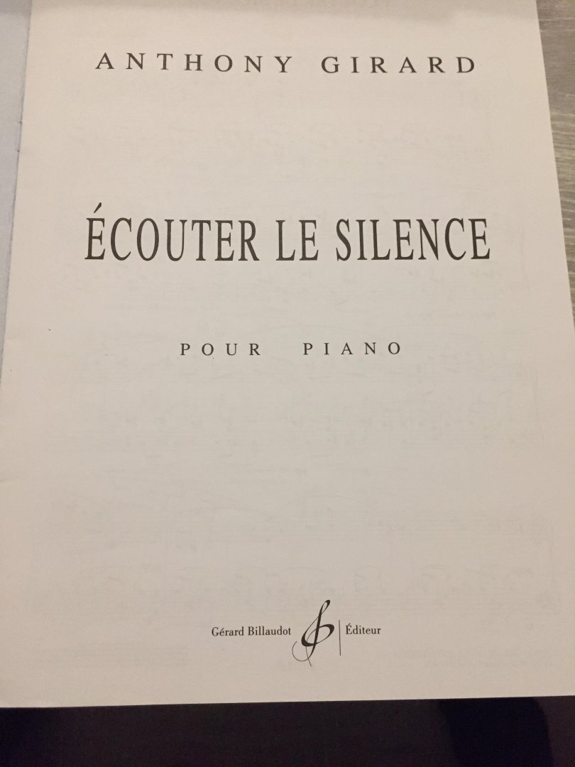 Anthony Girard - Bladmuziek; Ecouter Le Silence