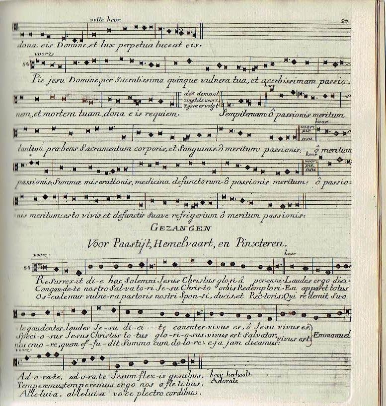 BLADMUZIEK / SHEET MUSIC - Gezangen die onder de misse of in de loven gezongen worden.