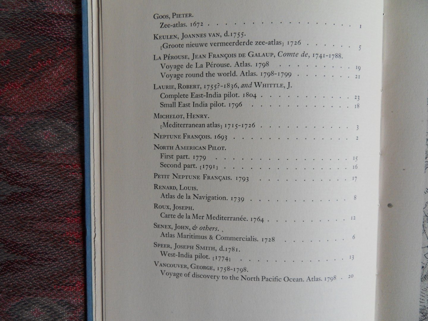 Goodrich, Nathaniel L. (presented by). - Marine Atlases in the Dartmouth College Library. - A descriptive list.