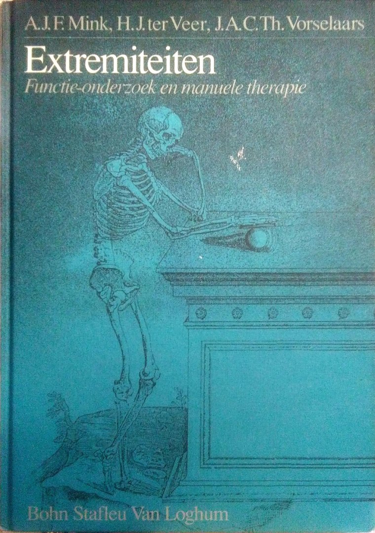 Mink , A. J, F. & H. J. Ter Veer . & J. A. C. Th. Vorselaars . [ isbn 9789031320158 ] ( Inclusief aangetekende verzendkosten . ) - Extremiteiten . ( Functie-onderzoek en manuele therapie . ) De auteurs bieden u een basis om vanuit de functionele anatomie en kinematica te komen tot een juiste diagnose en behandeling van artrogene functiestoornissen. -
