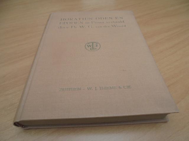 Horatius - Oden en Epoden - In proza vertaald en met ophelderende aantekeningen voorzien door W.G. van der Weerd. Naar de tekst van W. Hirschfelder