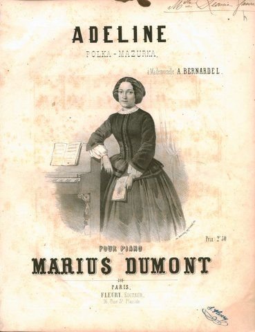 Dumont, Marius: - Adeline. Polka-Mazurka pour piano