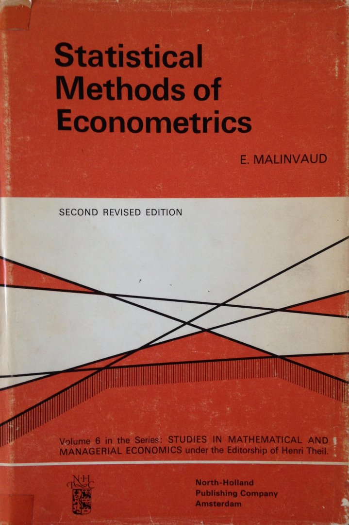 Malinvaud, Edmond - Statistical Methods of Econometrics