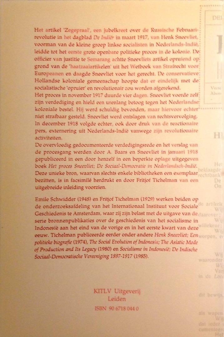 F. Tichelman - Socialisme in indonesie / 1 / druk 1