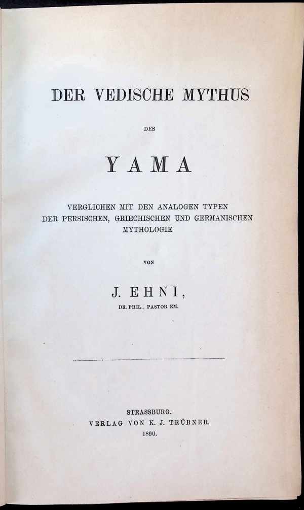 J. Ehni - Der Vedische Mythus des Yama