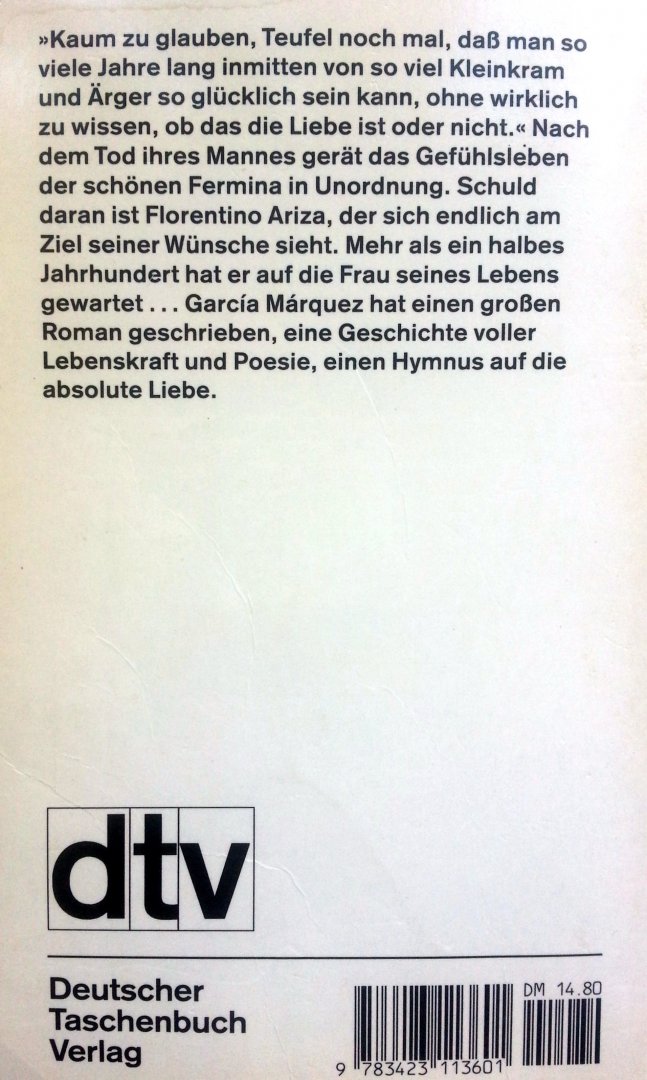 Márquez, Gabriel García - Die Liebe in den Zeiten der Cholera (DUITSTALIG)