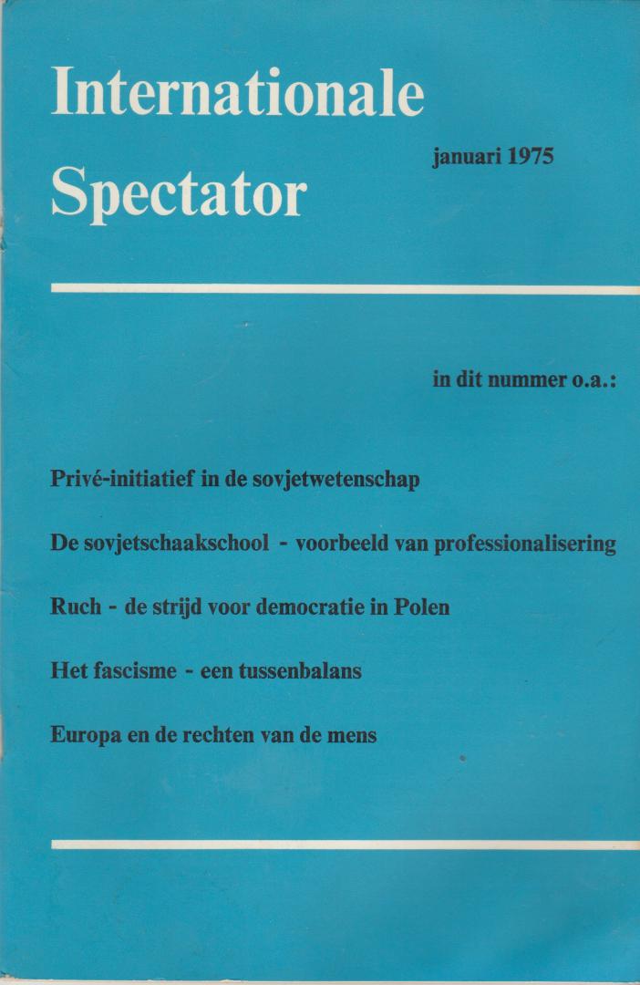 Internationale Spectator, Heldring hoofdredacteur - Jaargang 1975
