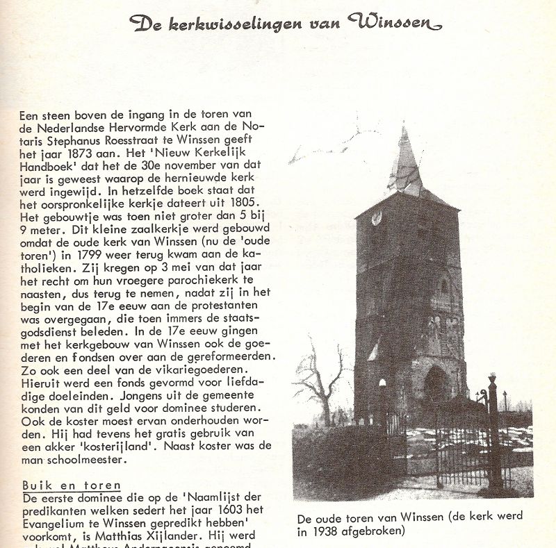 Huurman, P. - De kerkwisselingen van Winssen