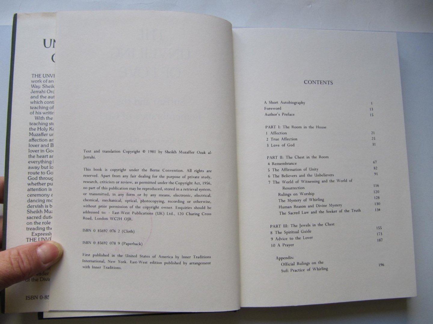 Sheikh Muzaffer Ozak Al-Jerrahi - The Unveiling of Love -Sufism and the Remembrance of God