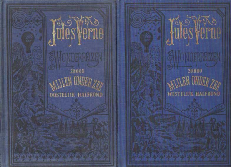 Verne, Jules - 20.000 mijlen onder zee. Westelijk halfrond en Oostelijk halfrond (2 delen)
