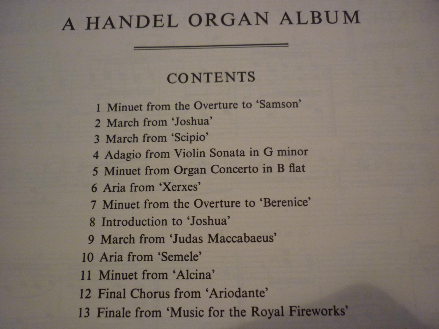 Handel; Georg Friedrich (1685-1759) - A Handel Organ Album; Arranged by Stainton de B. Taylor