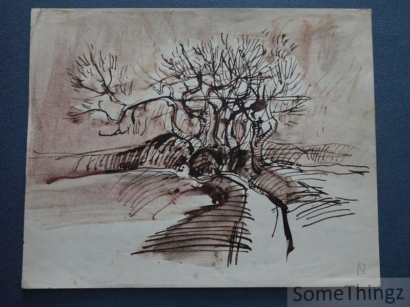 Lies Netel - Herman Haverkate - Monica Rotgans - Wolfgang Meisenheimer - Uli Meisenheimer. - Norbert Olthuis. Tekenaar Schilder. [Bijgevoegd: originele tekening.]