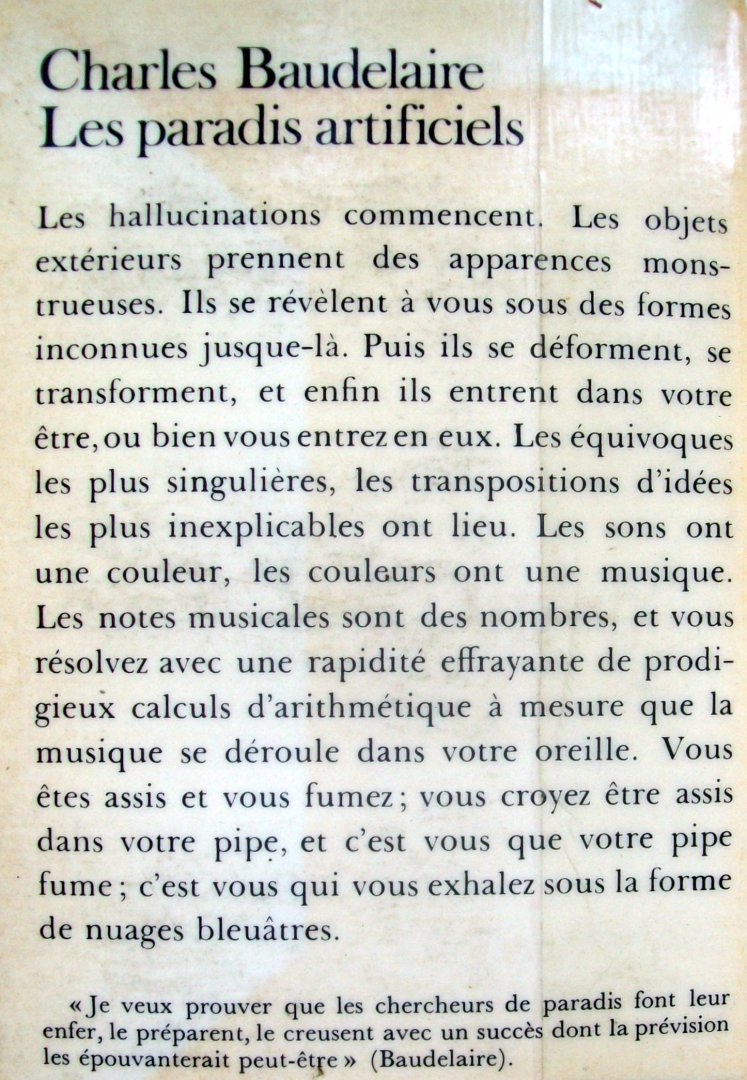 Baudelaire, Charles - Les paradis artificiels (FRANSTALIG)